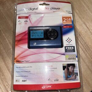 GPX Digital Audio Player, 2GB, Plays MP3 & WMA Audio Files. #MW240BU. NEW SEALED